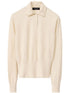 fine-knit polo top